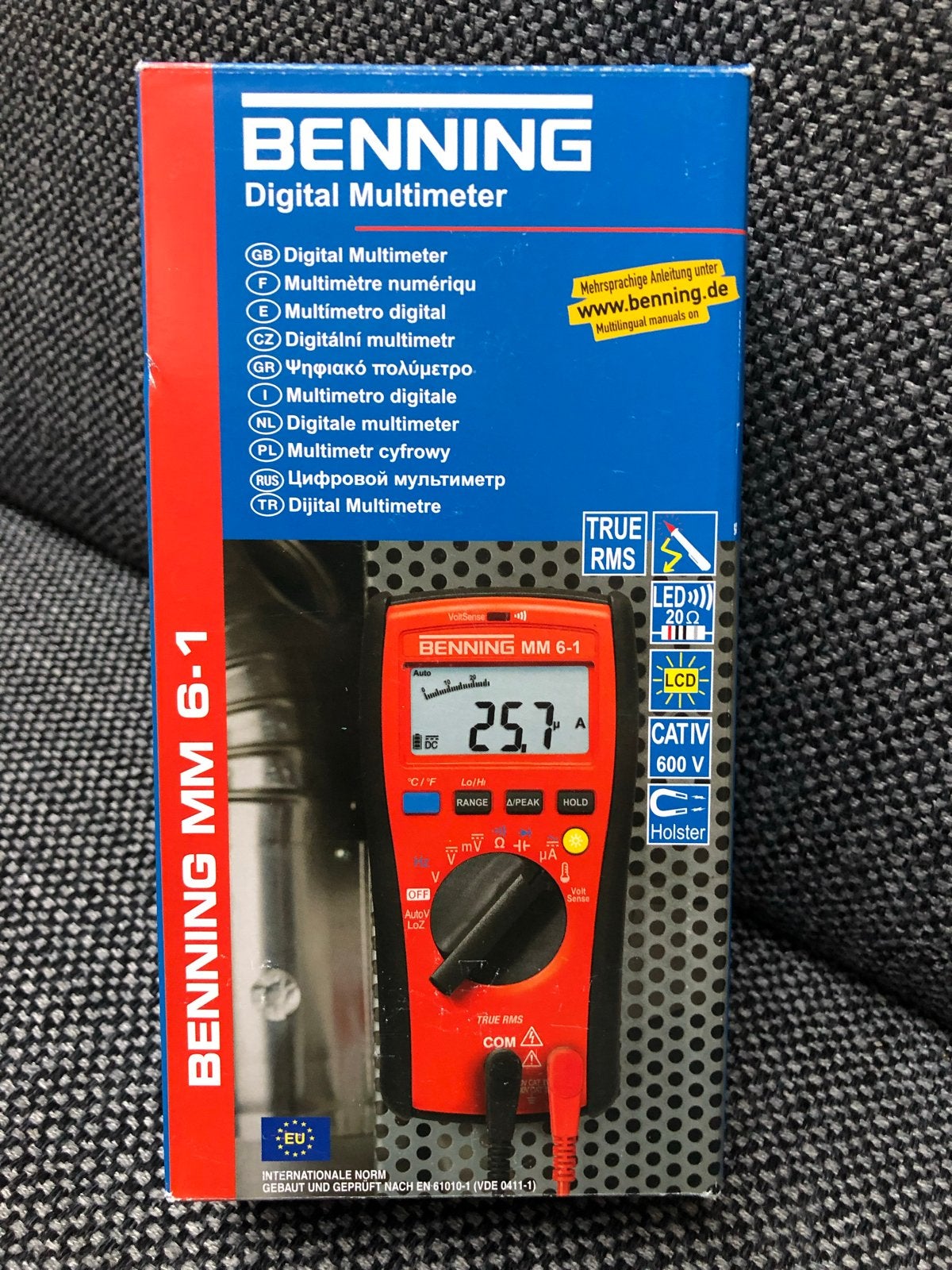 BENNING MM 6-1 Digitale Multimeter - Nieuw in doos, Doe-het-zelf en Verbouw, Meetapparatuur, Ophalen of Verzenden, Nieuw, Multimeter
