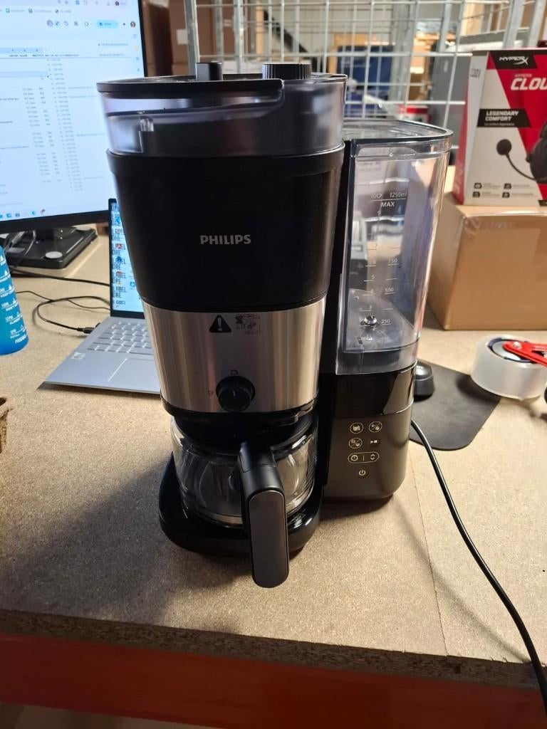 Philips All-in-1 Filterkoffiezetapparaat HD7900/01 DLS18587, Witgoed en Apparatuur, Koffiezetapparaten, Nieuw, Gemalen koffie