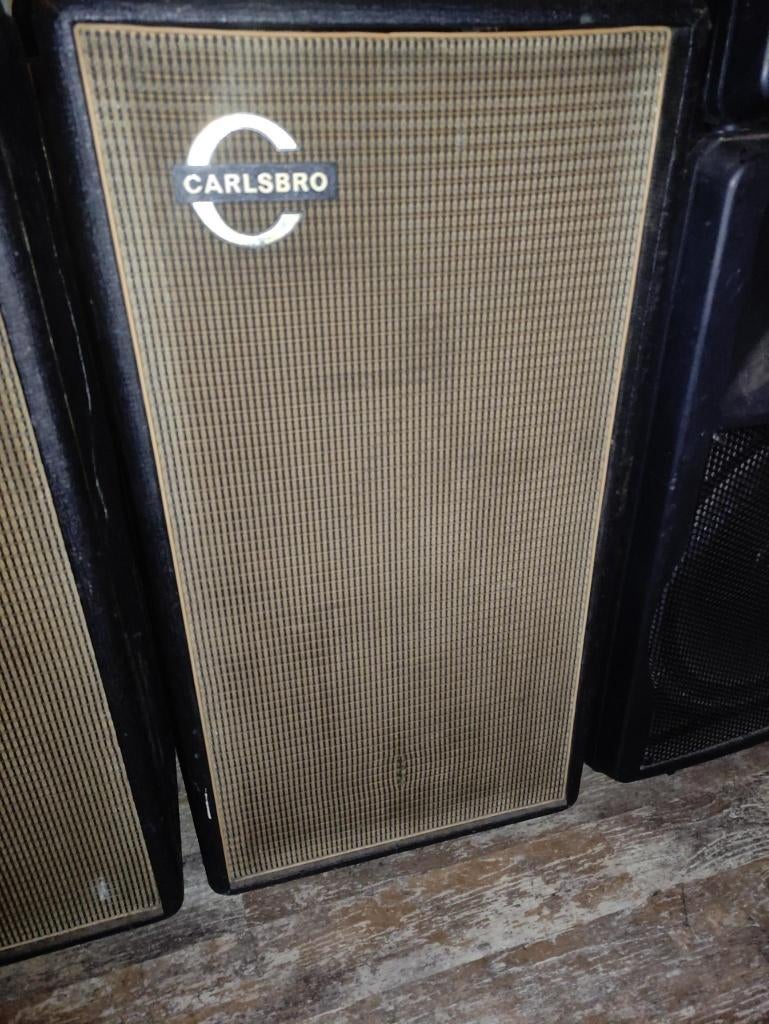 Vintage Carlsbro 2x12 speaker cabinet uit 1972 (2 stuks), Audio, Tv en Foto, Luidsprekers, Overige merken, Gebruikt, Overige typen