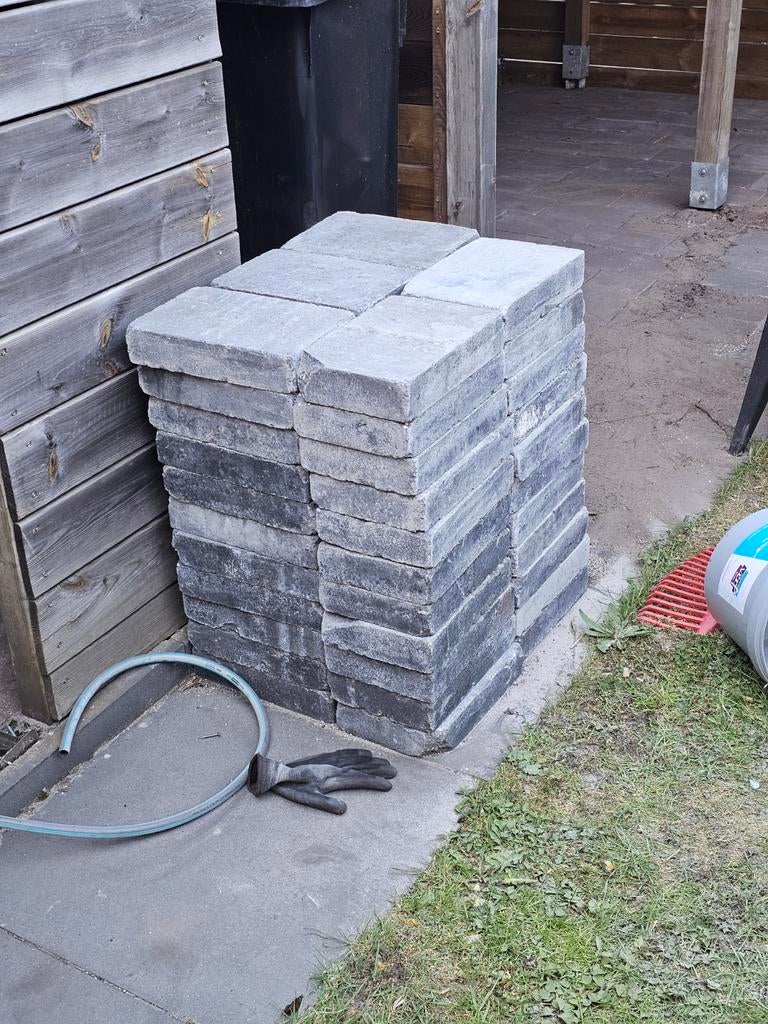 Trommelsteen grijs / antraciet, Tuin en Terras, Tegels en Klinkers, Ophalen, Klinkers, Nieuw, Minder dan 5 m²
