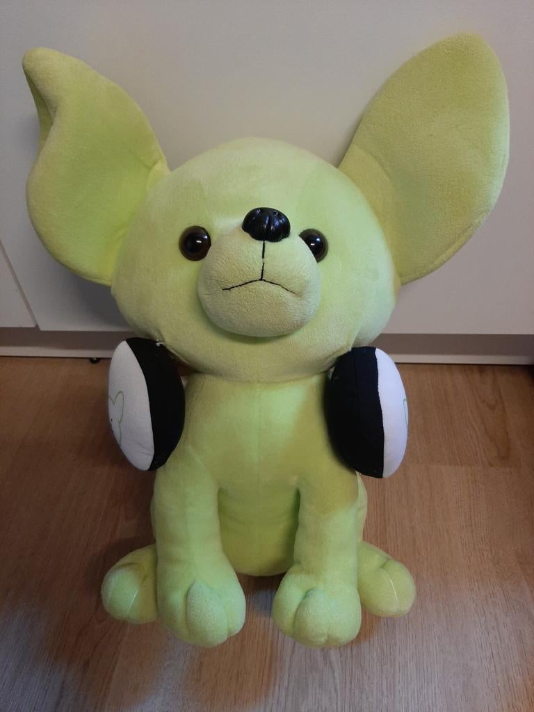 Grote chihuahua hond knuffel met koptelefoon, Ophalen of Verzenden, Hond