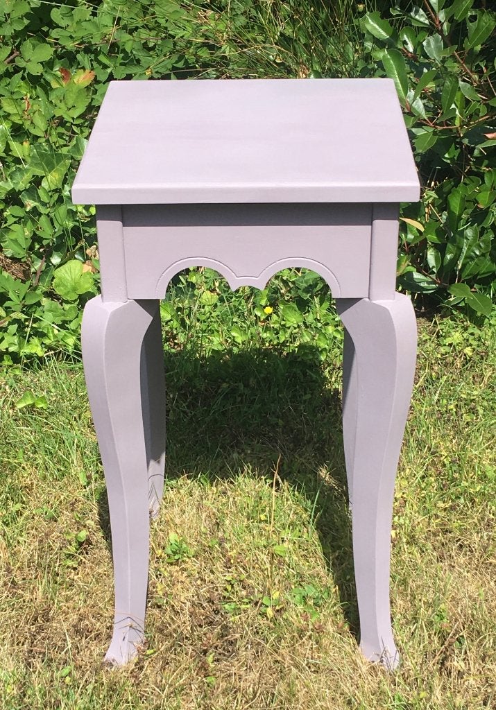 schattig brocante hoog tafeltje - bijzettafel - zie foto's, Ophalen, Vierkant, Minder dan 50 cm, Zo goed als nieuw