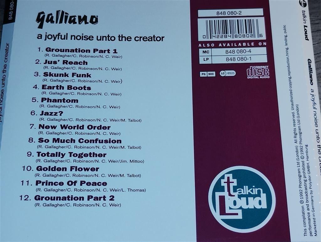 Galliano - A Joyful Noise, Ophalen of Verzenden, 1980 tot heden, Zo goed als nieuw, Jazz