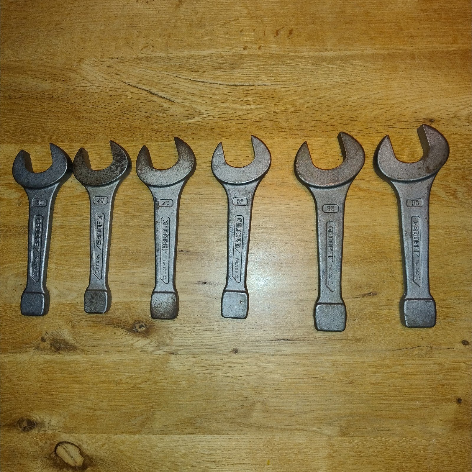 Gedore Slagsleutels Set - Maten 30, 32, 36 (6 stuks), Doe-het-zelf en Verbouw, Gereedschap | Handgereedschap, Ophalen of Verzenden