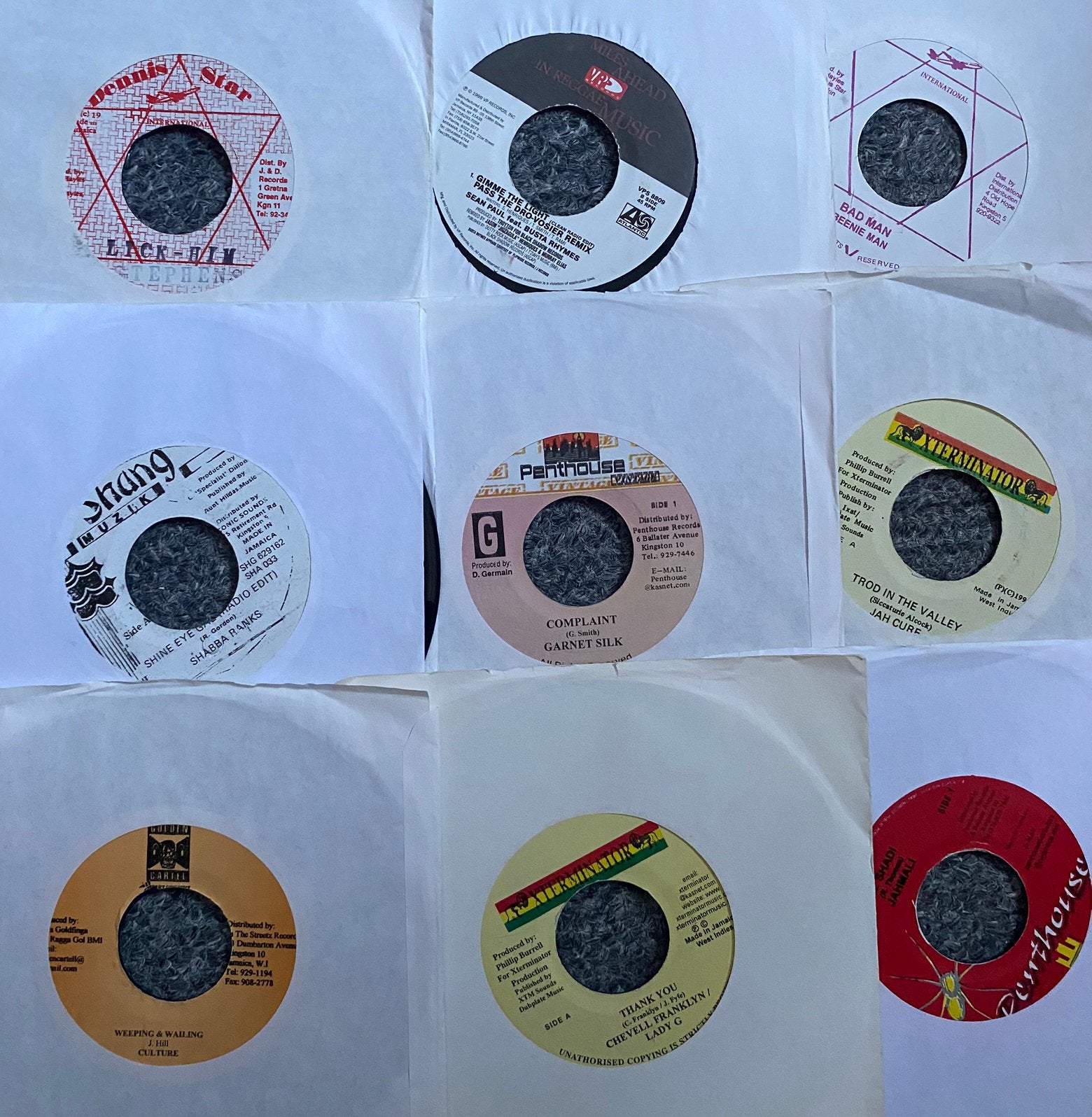 9x reggae & dancehall singles - verschillende artiesten, Cd's en Dvd's, Ophalen of Verzenden, Gebruikt
