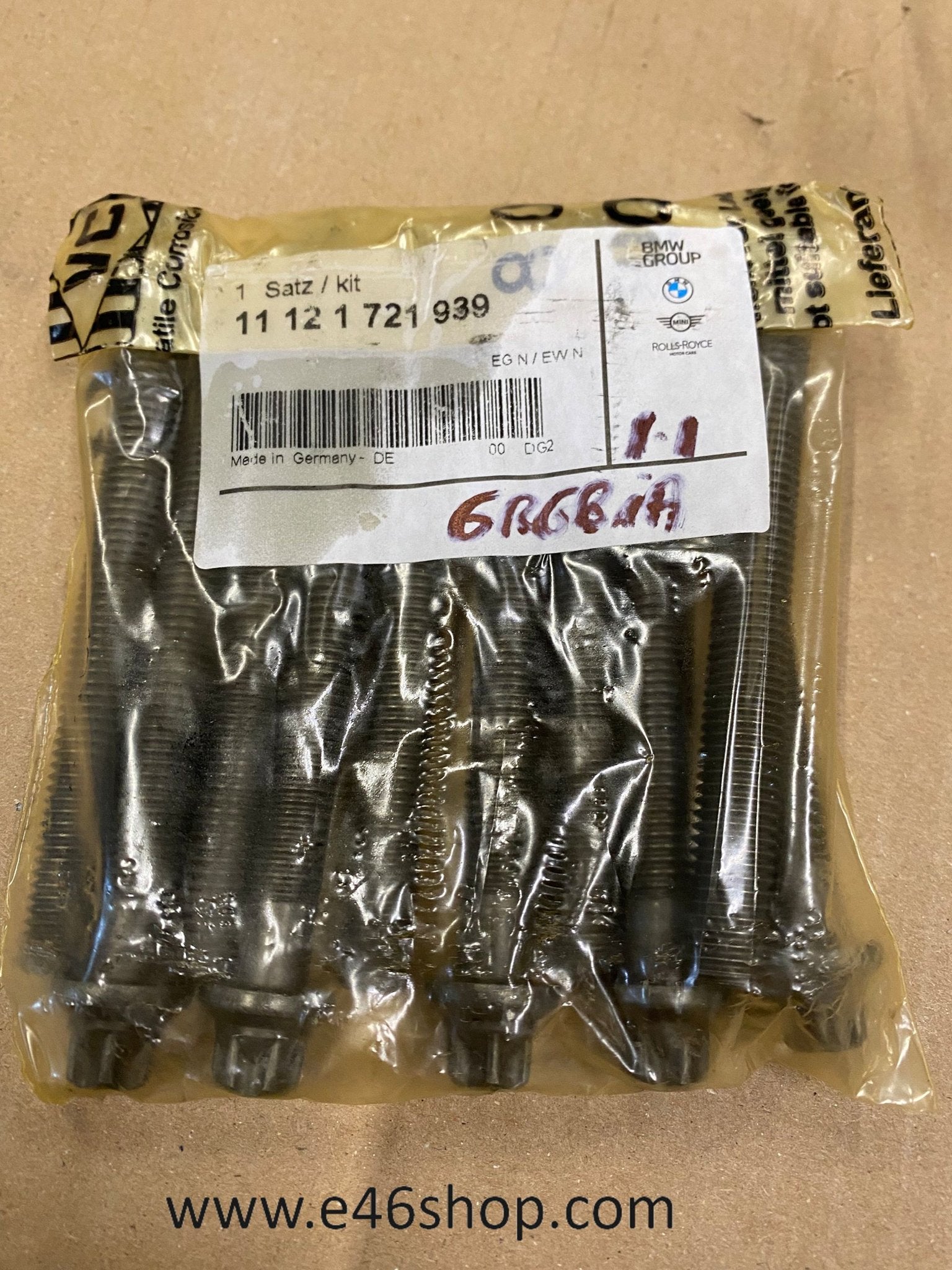 CILINDERKOP BOUTEN BMW M40 M42 M43 M44  MOTOR OE 11121721939