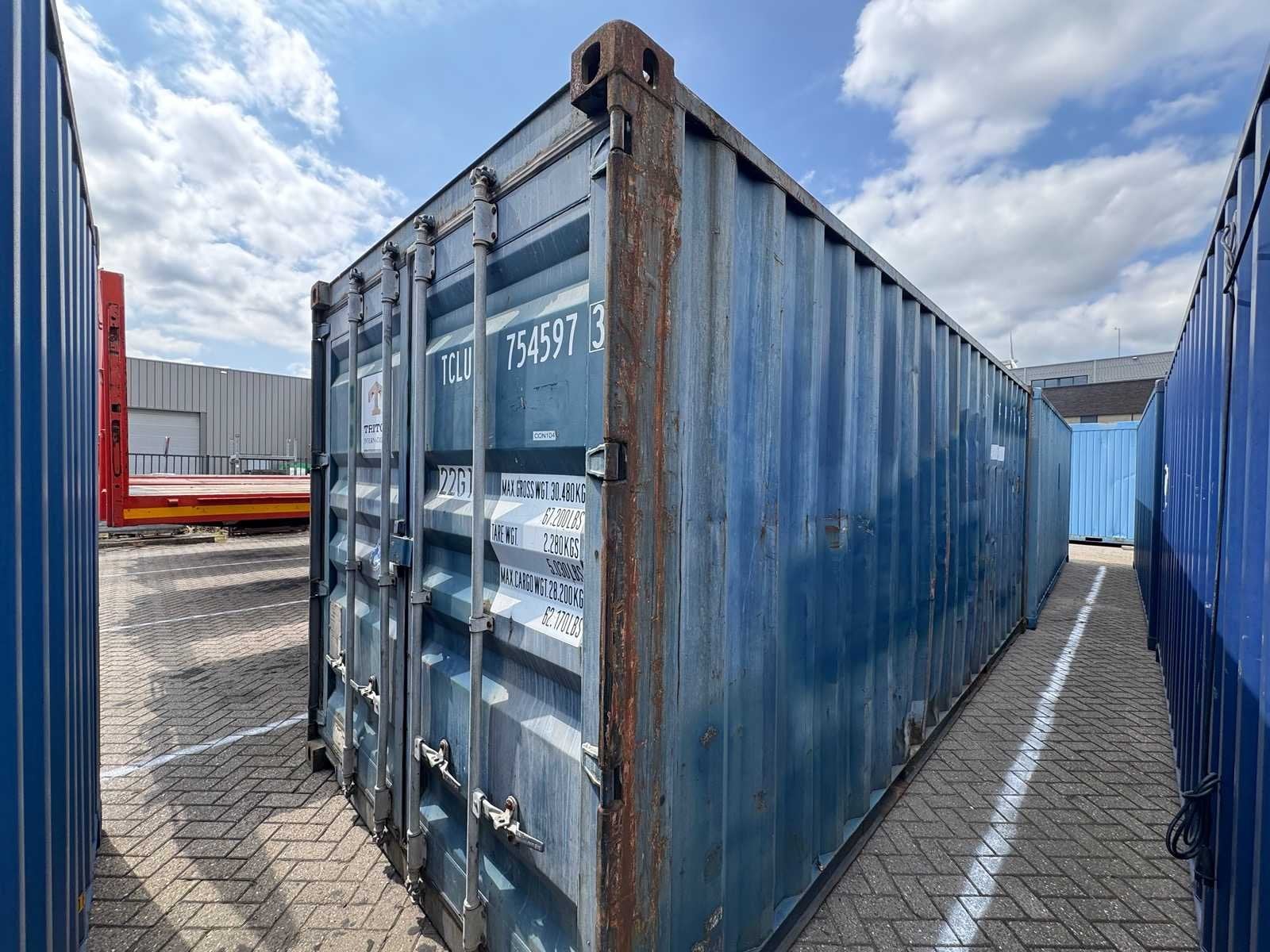 Container - 20 ft Zeecontainer Blauw - Shipping Container -, Zakelijke goederen, Machines en Bouw | Keten en Containers