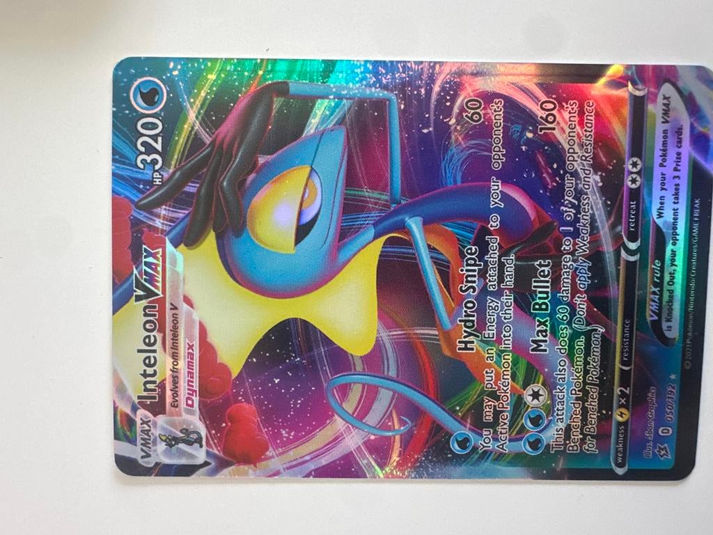 Inteleon VMAX Pokémon Kaart - Zo Goed Als Nieuw, Hobby en Vrije tijd, Verzamelkaartspellen | Pokémon, Ophalen of Verzenden, Zo goed als nieuw