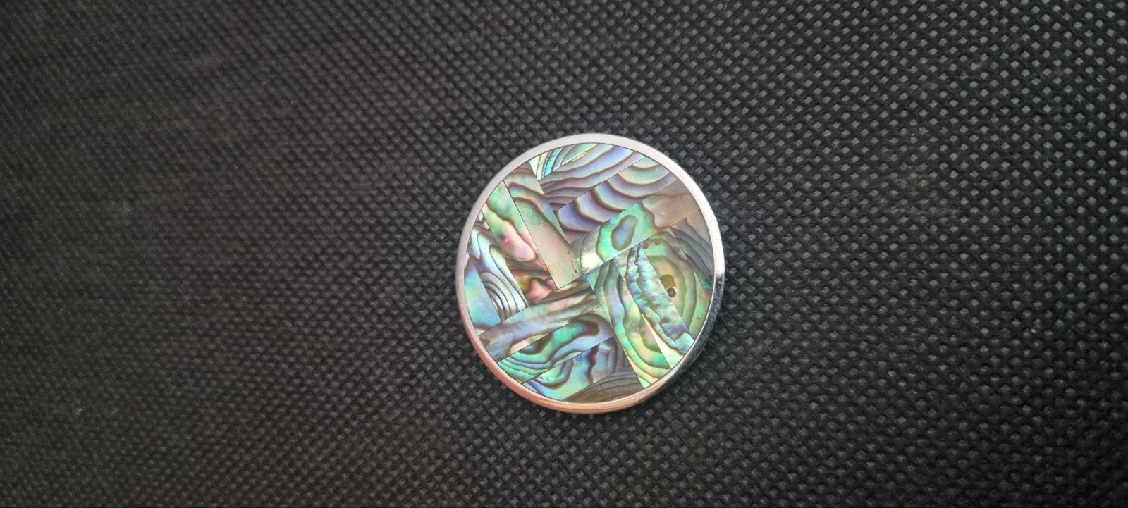 Quoins munt 3,4cm met abalone-inleg, Ophalen of Verzenden, Zo goed als nieuw
