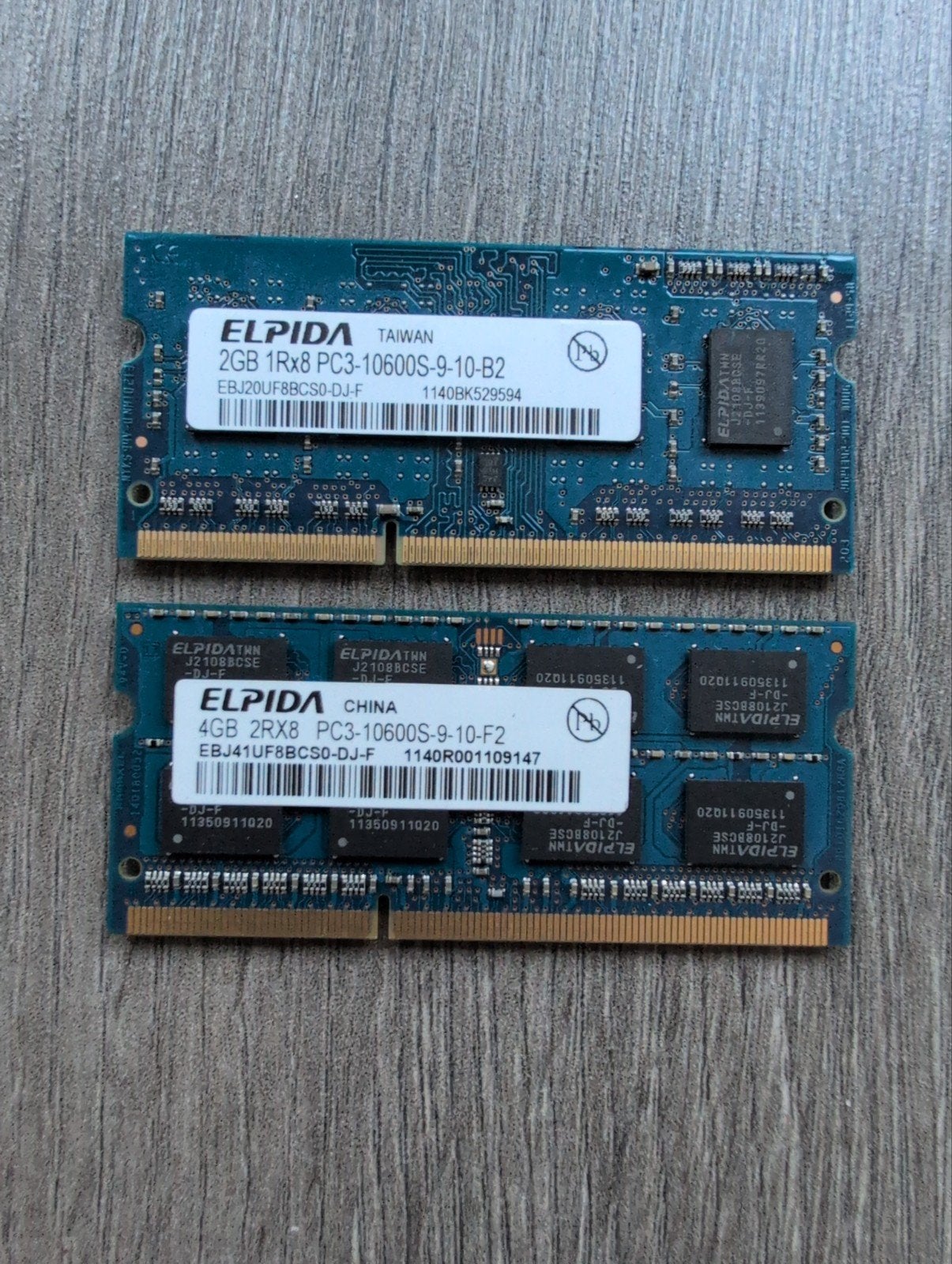 ELPIDA 2GB + 4GB DDR3 Laptop RAM Geheugen (PC3-10600S), DDR3, Ophalen of Verzenden, Zo goed als nieuw, Laptop