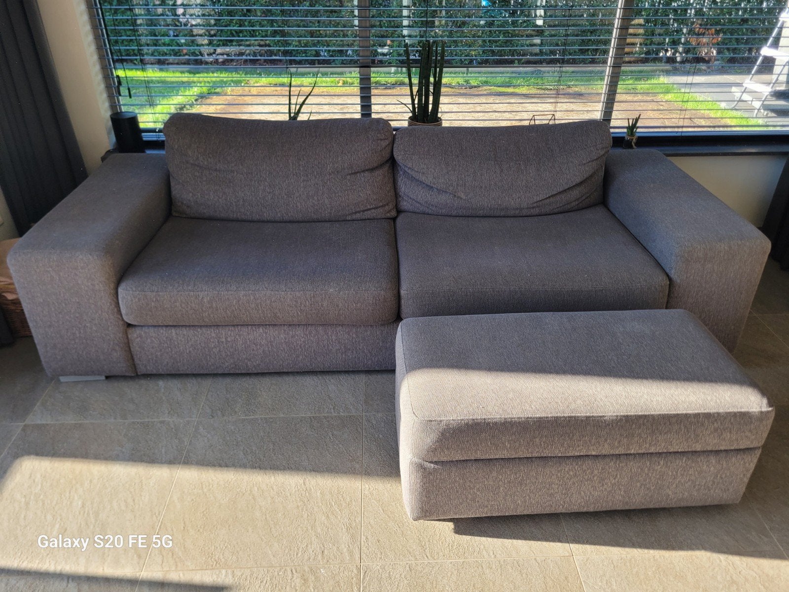 Goossens Lucca Bankstel (3-zits, 1.5-zits en hocker), Ophalen, Gebruikt, Driepersoons, 75 tot 100 cm