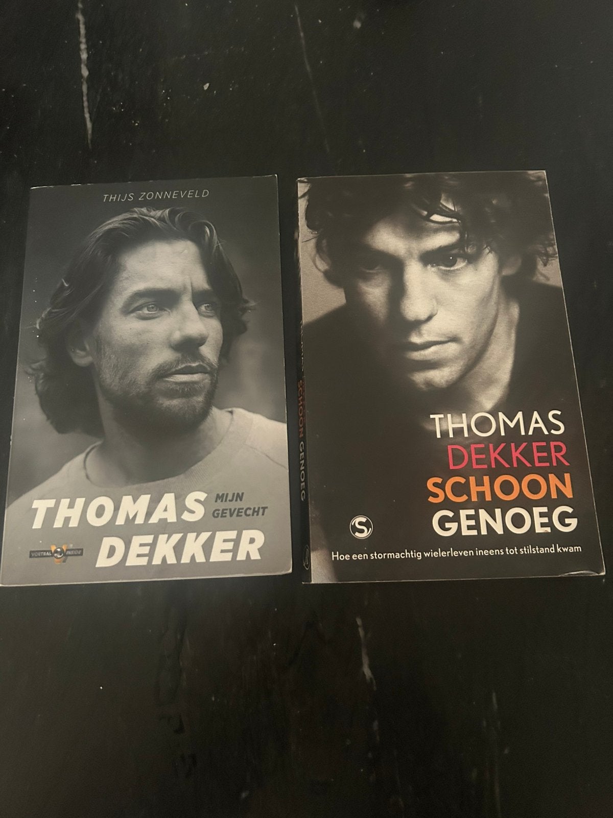 THOMAS DEKKER 2 boeken: mijn gevecht & schoon genoeg, Ophalen of Verzenden, Gelezen, Lopen en Fietsen