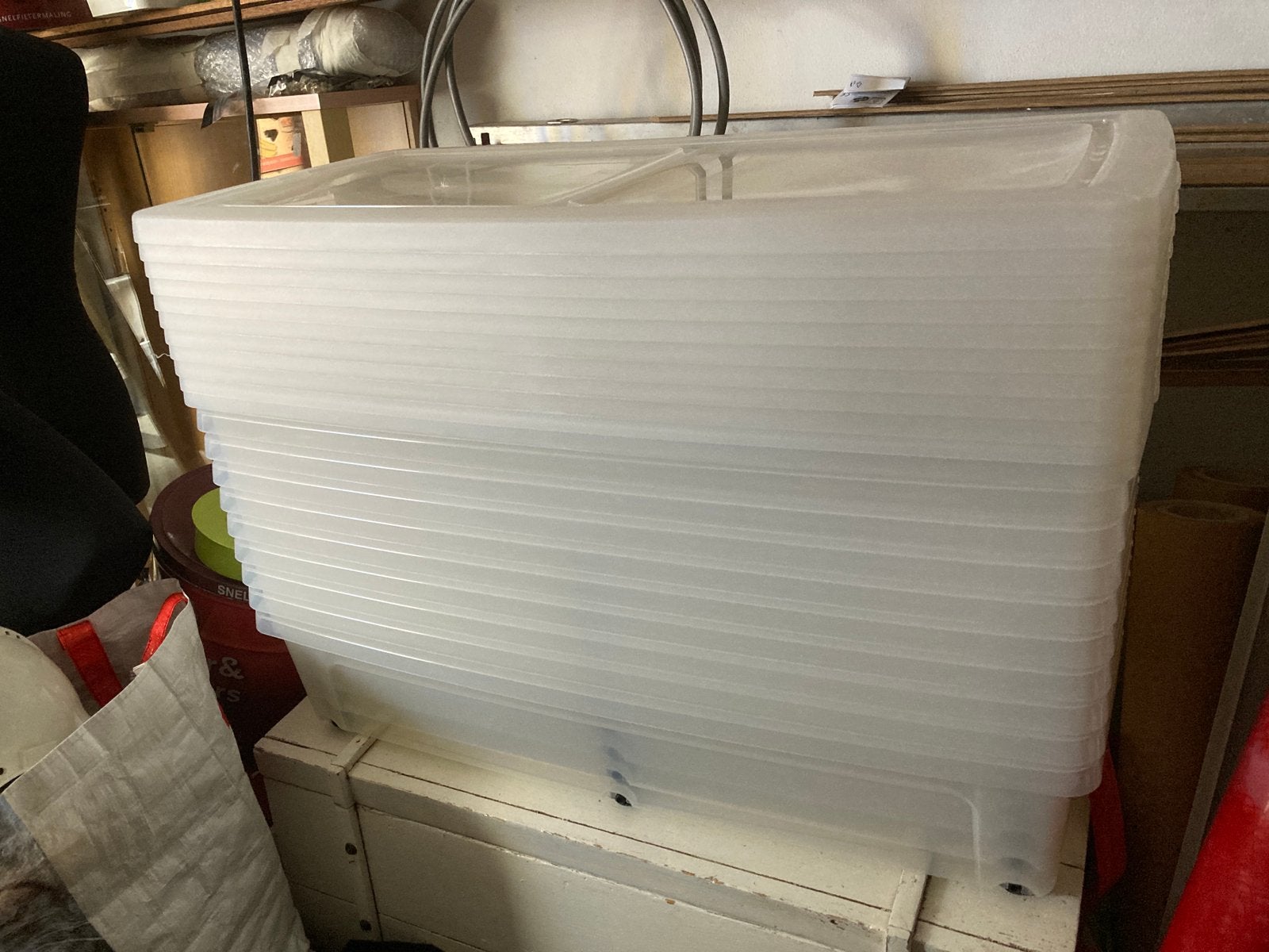 10x Onder het bed opbergbox, Doe-het-zelf en Verbouw, Ophalen, Zo goed als nieuw, 75 tot 100 cm, Minder dan 35 cm