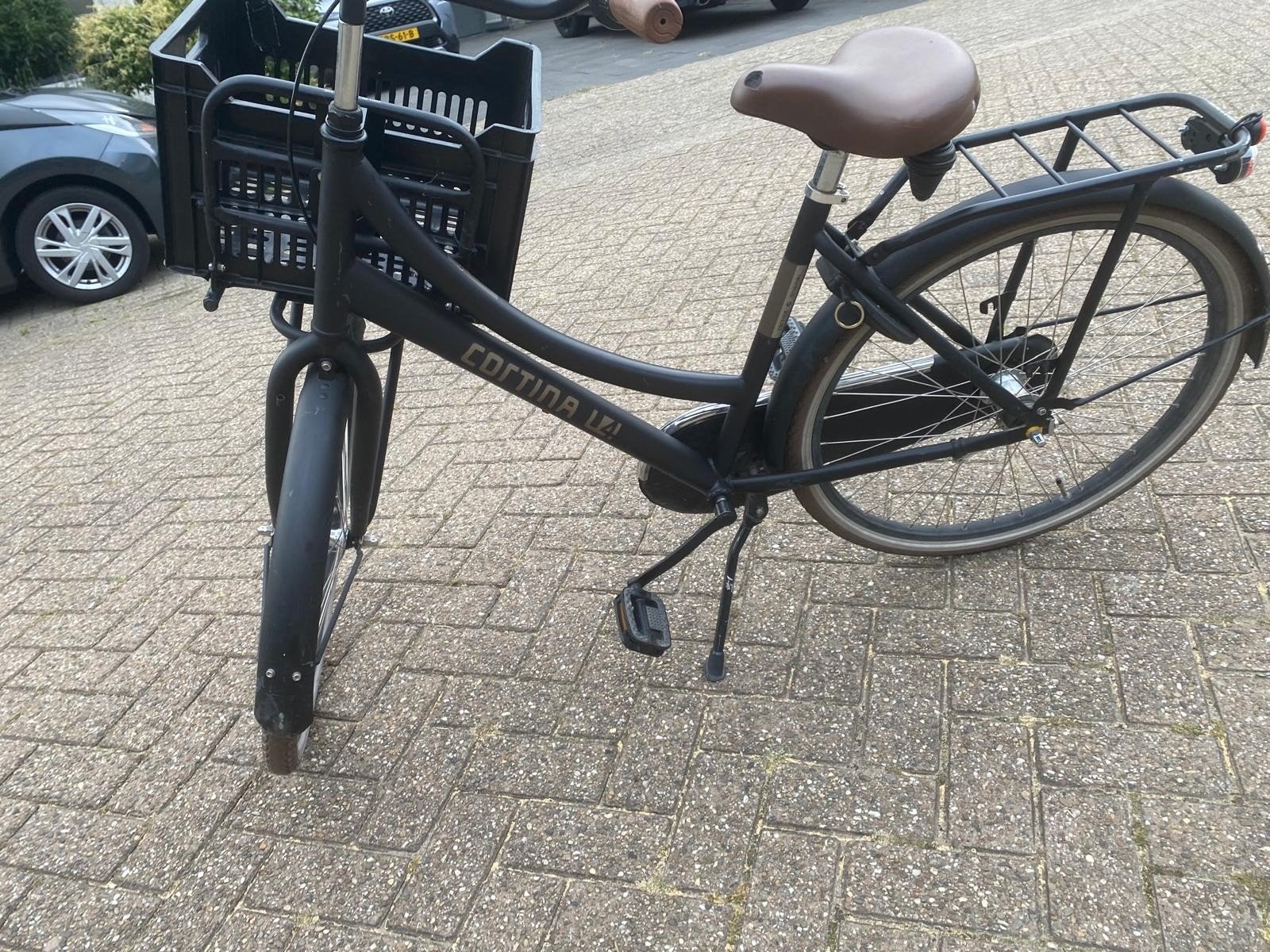 Cortina U4 Transportfiets meisjes - Zwart - 26 inch, Fietsen en Brommers, Gebruikt, 47 tot 50 cm, Versnellingen, Trommelrem