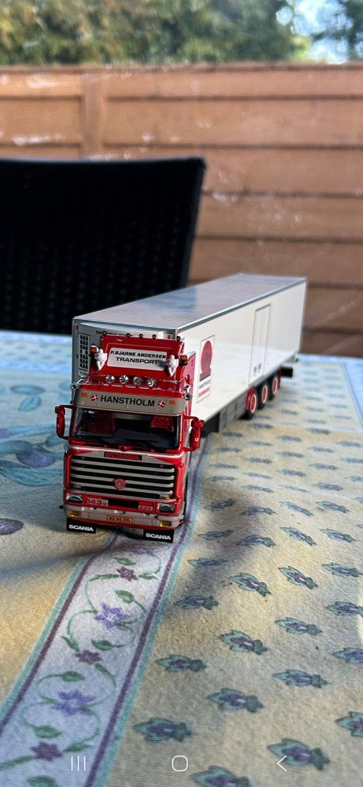 Wsi Scania 143 P.Bjarne Andersen transport, Hobby en Vrije tijd, Modelauto's | 1:50, Ophalen of Verzenden, Nieuw, Bus of Vrachtwagen