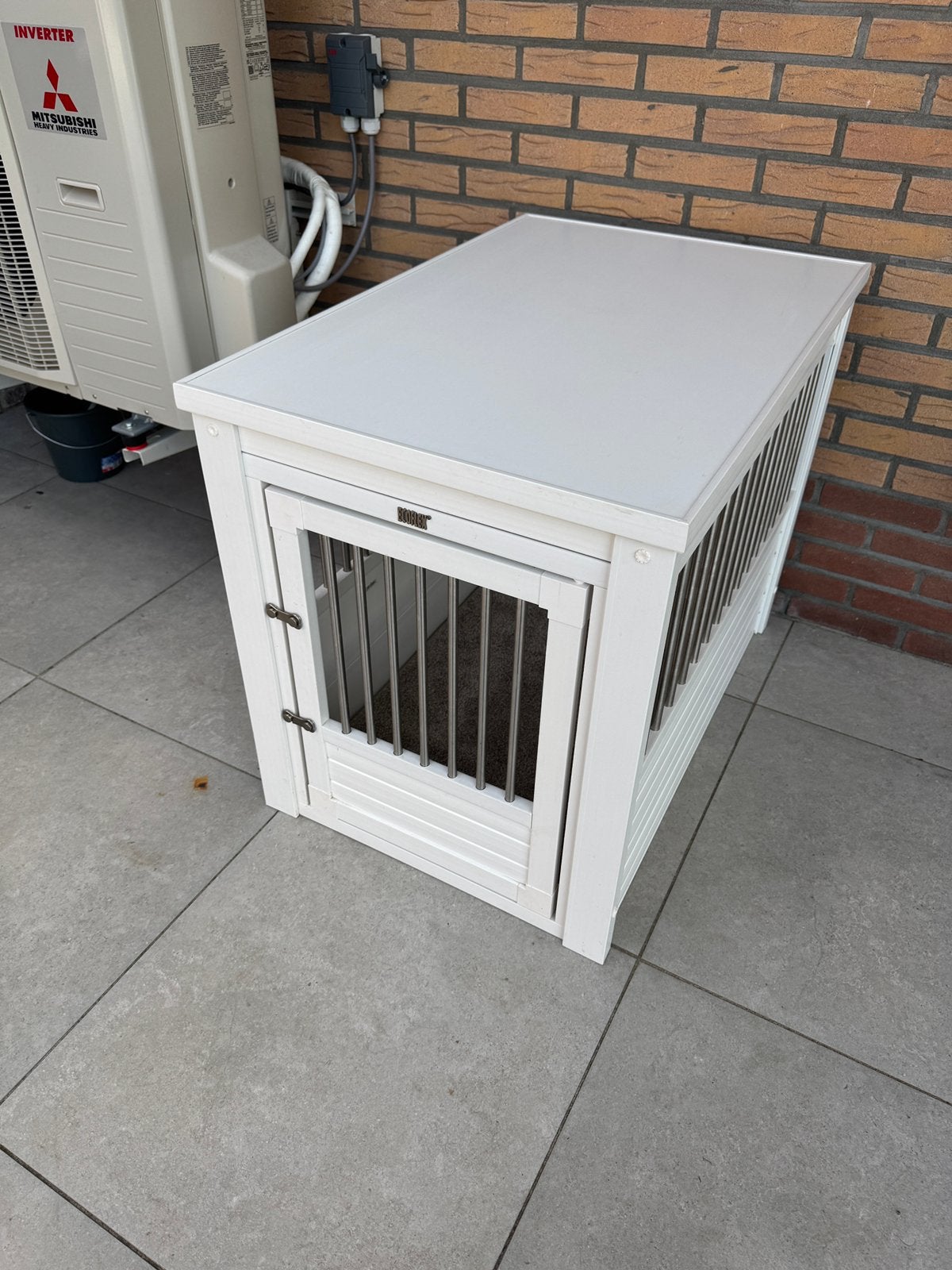 Luxe hondenbench / hondenmeubel wit – zeer nette staat, Dieren en Toebehoren, Ophalen, Zo goed als nieuw