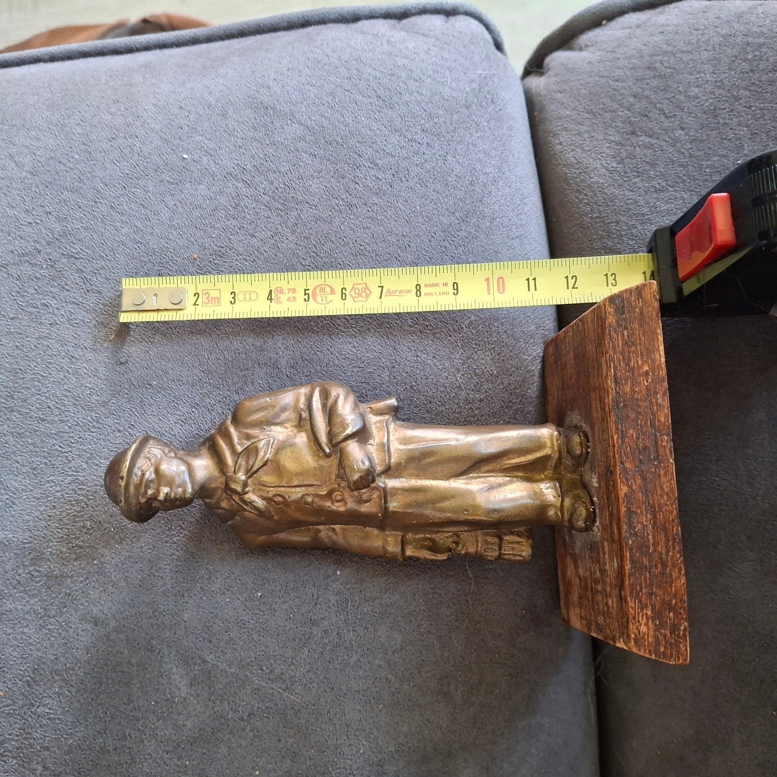 Vintage bronzen beeld 'The Patrol' van August Gerber., Ophalen of Verzenden