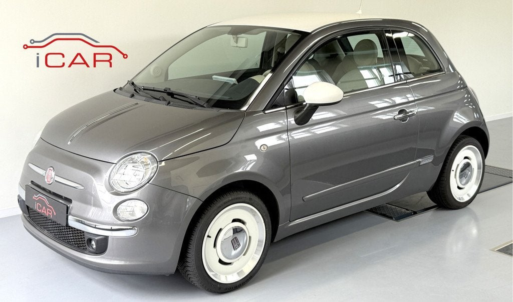 Fiat 500 1.2 Vintage '57 Retro-Leder-gratis Carplay-77.000KM, Auto's, Gebruikt, 4 cilinders, 840 kg, 4 stoelen