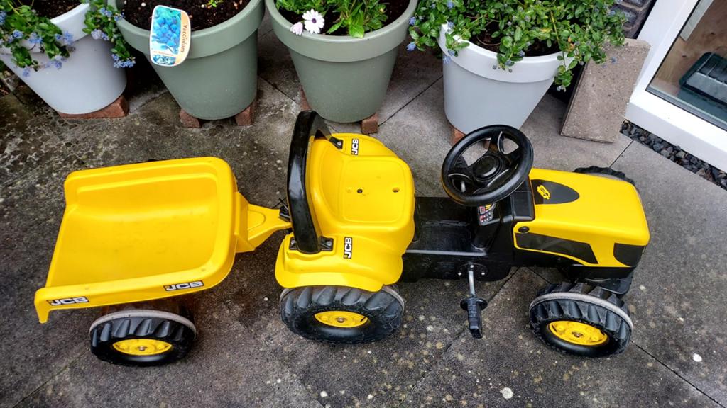 Traptractor met aanhanger, Kinderen en Baby's, Speelgoed | Speelgoedvoertuigen, Ophalen