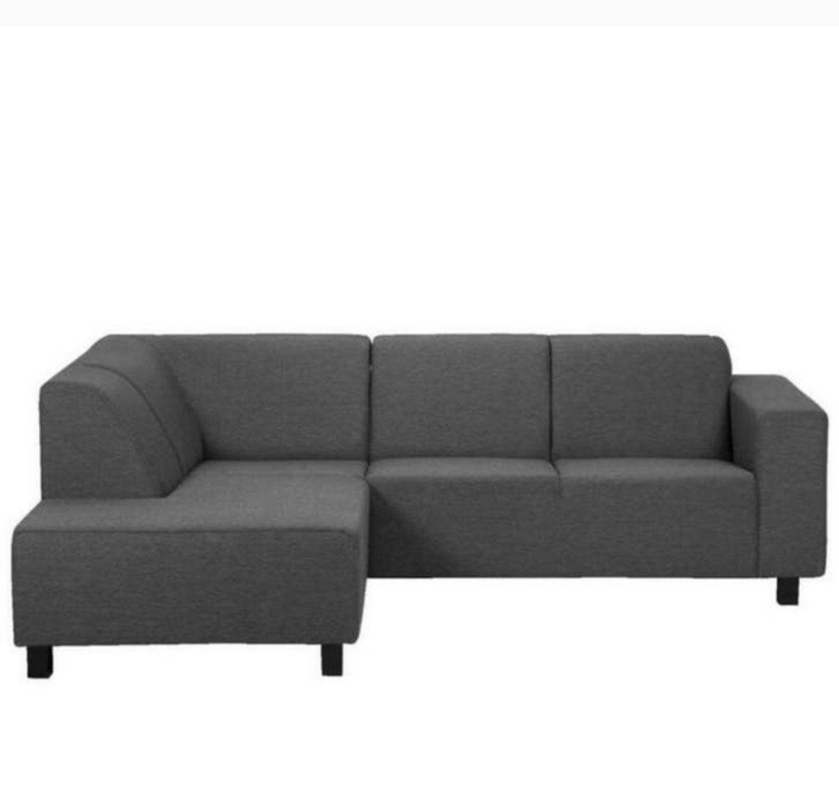 Grijze hoekbank met chaise longue leenbakker, Ophalen, Gebruikt, Stof