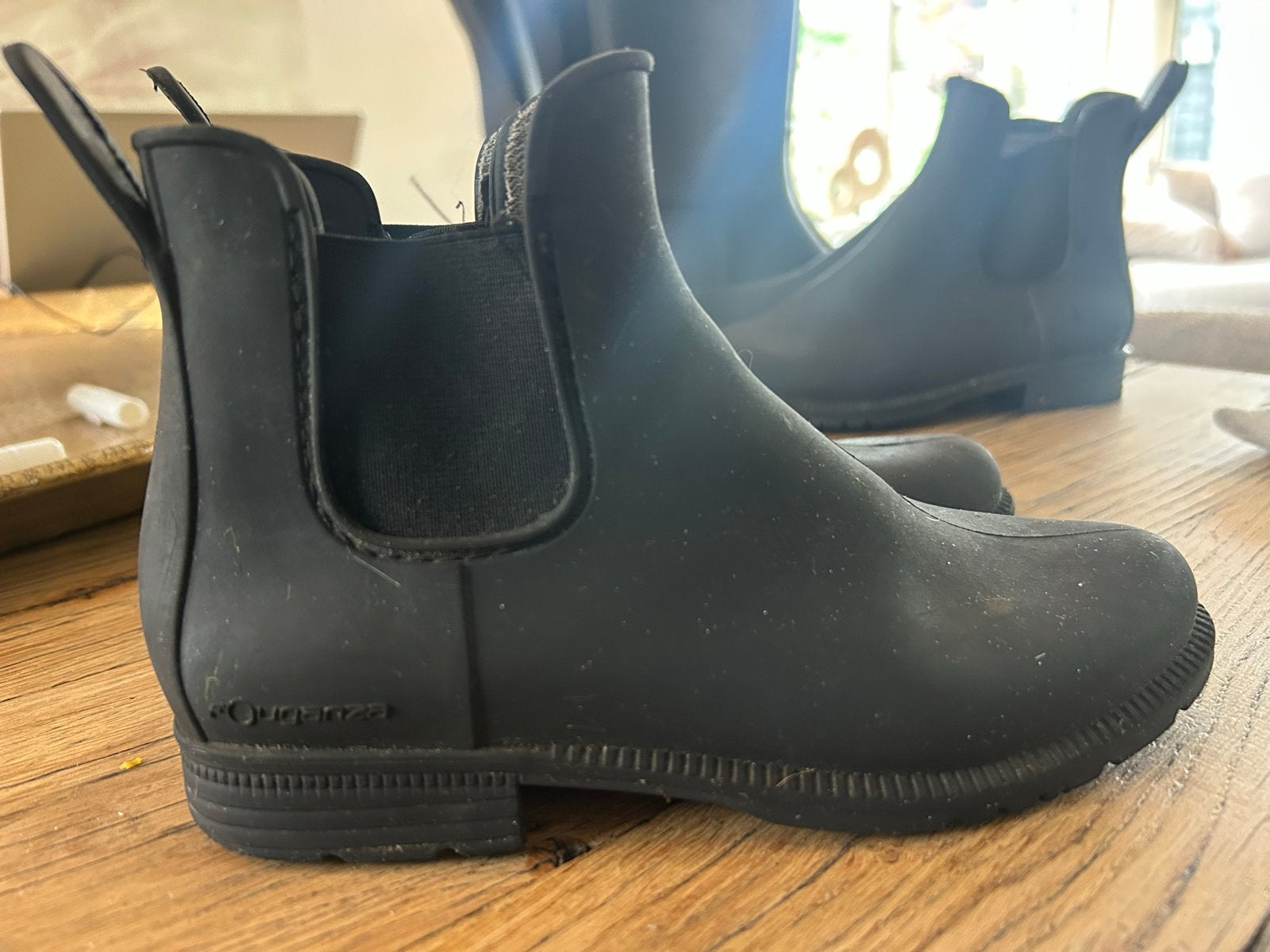 Zwarte stalschoenen rubber maat 33, Dieren en Toebehoren, Ophalen, Zo goed als nieuw