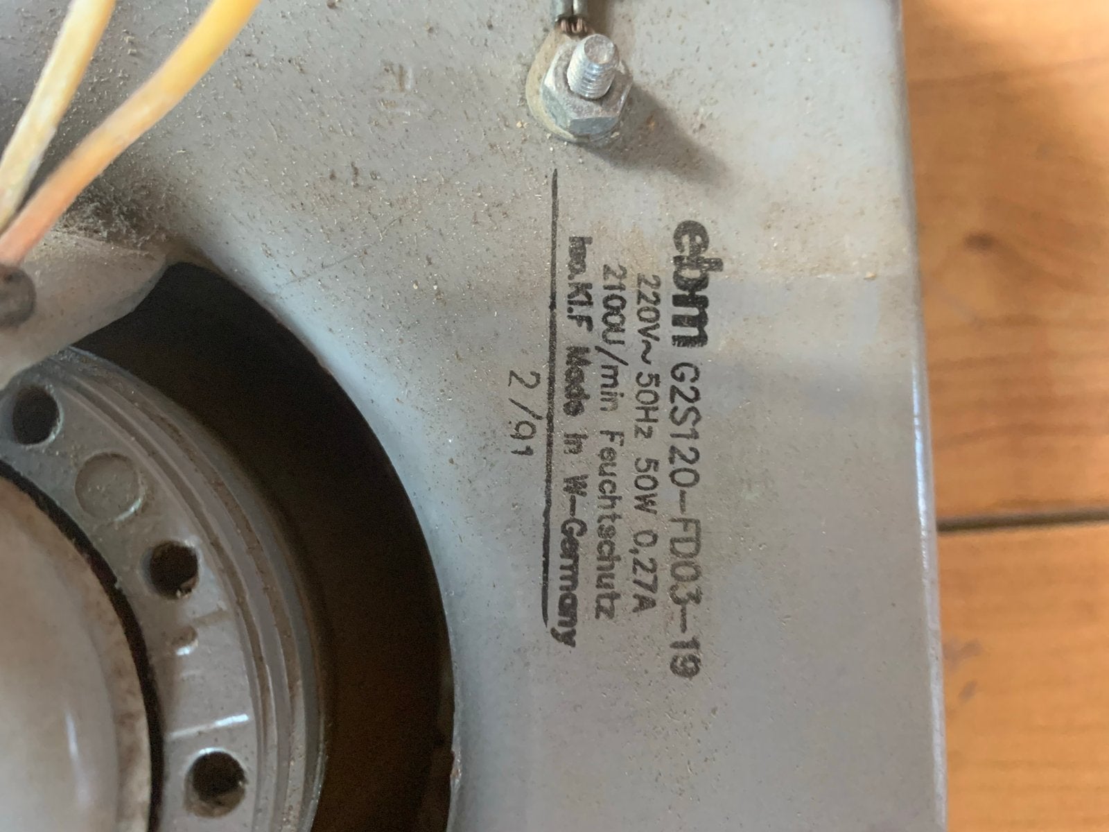 EBM G2S120-FD03-19 ventilator 220V 50Hz 50W, Ophalen, Gebruikt, Overige