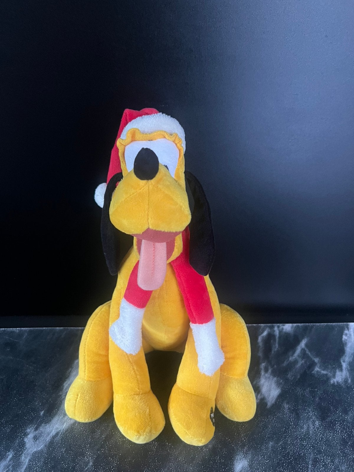Disney Pluto knuffel kerst met geluid 30 cm, Ophalen of Verzenden, Zo goed als nieuw, Overige typen