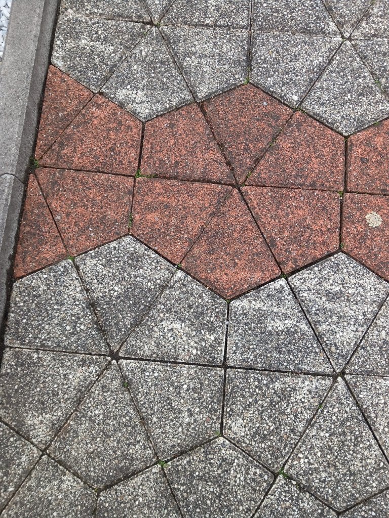 bestrating, Ophalen, Gebruikt, Beton, Klinkers
