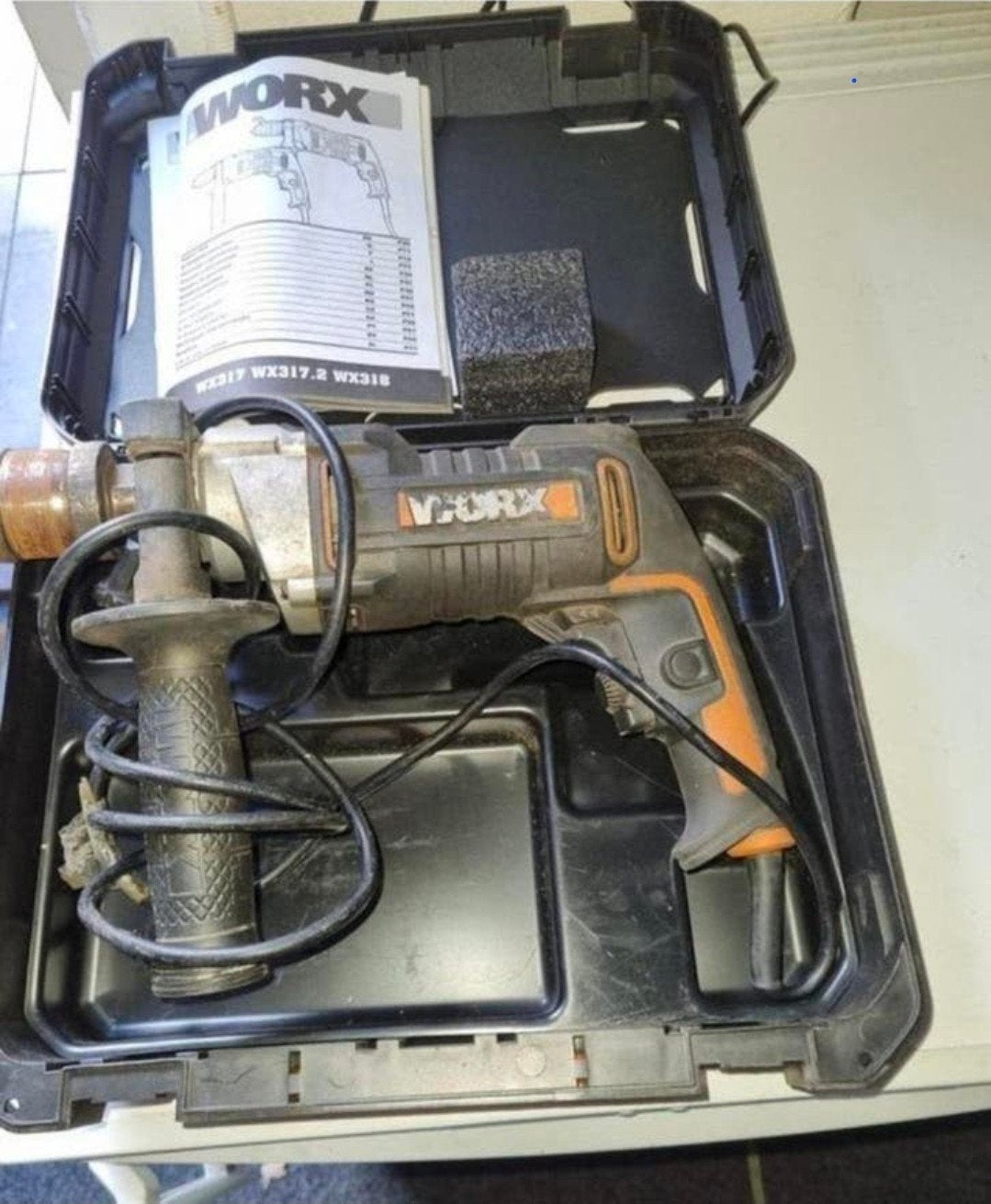 Worx Klopboormachine WX318 - 810W, Doe-het-zelf en Verbouw, Gereedschap | Boormachines, Gebruikt, Boormachine, 600 watt of meer