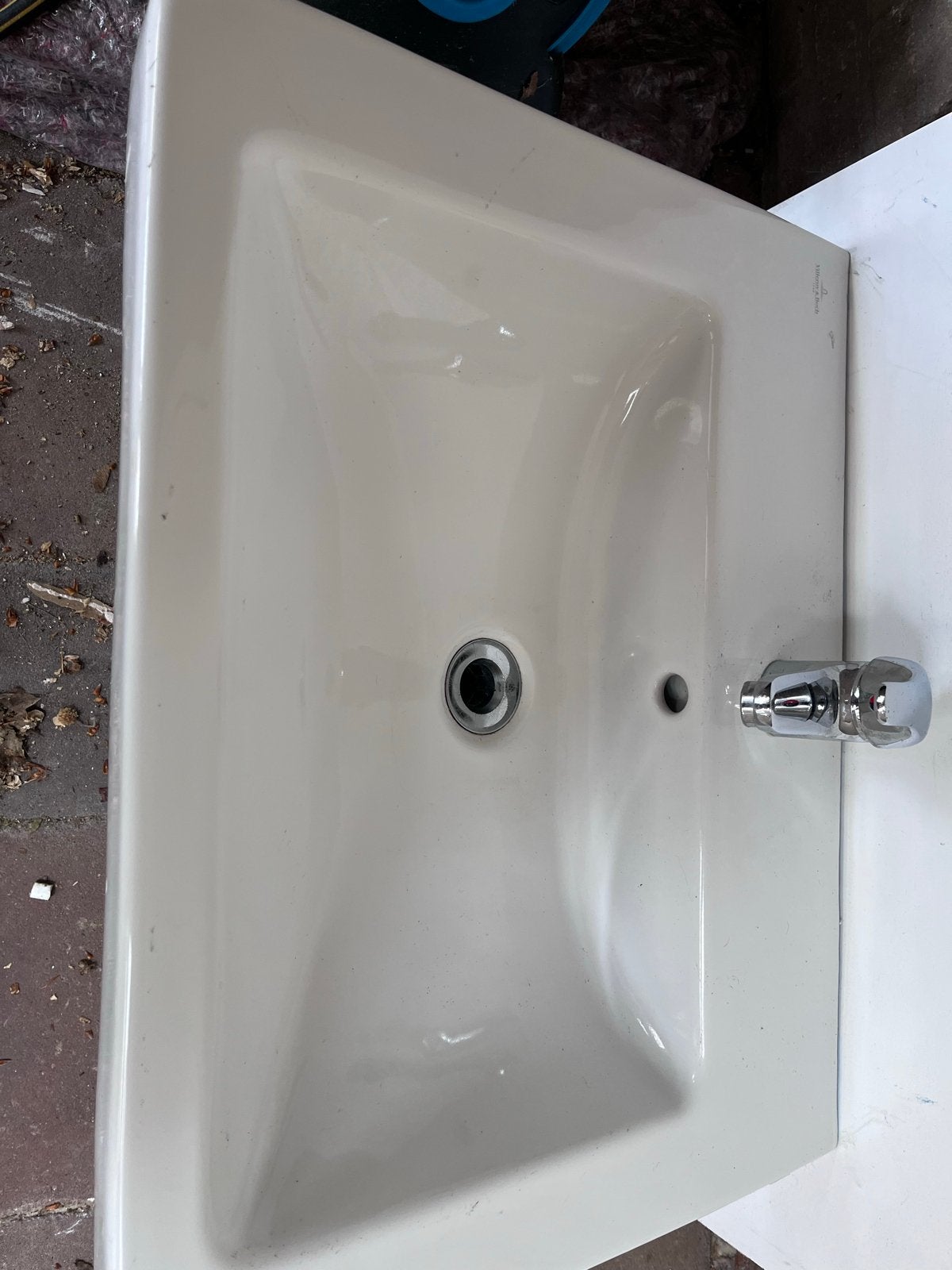 Villeroy & Boch wastafel met kraan, Ophalen, Gebruikt, Chroom, Wastafel