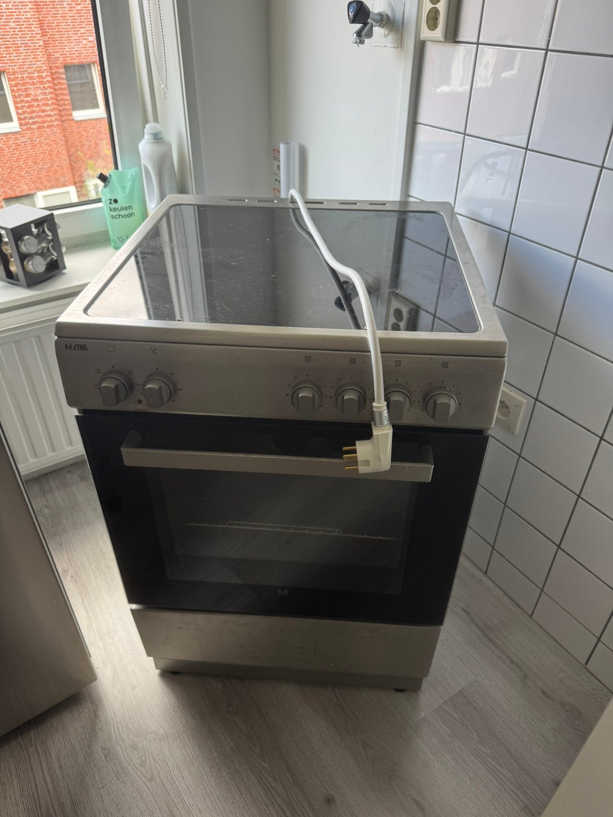 Losse inductie plaat en oven, Ophalen, Gebruikt, 4 kookzones, Inductie
