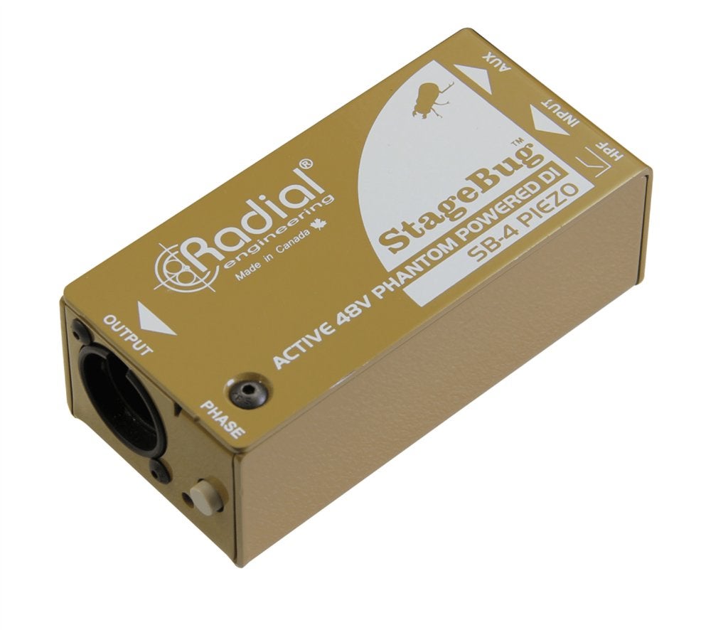 Radial STAGEBUG SB-4 actieve stereo piezo DI box - 48 V, ., Overige typen, Nieuw, Ophalen of Verzenden