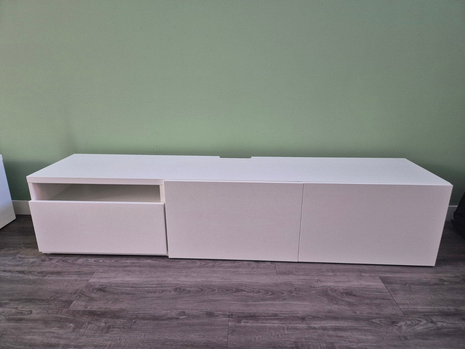 TV meubel Besta 180 cm, Huis en Inrichting, Kasten | Televisiemeubels, Ophalen, 25 tot 50 cm, 150 tot 200 cm, Minder dan 100 cm