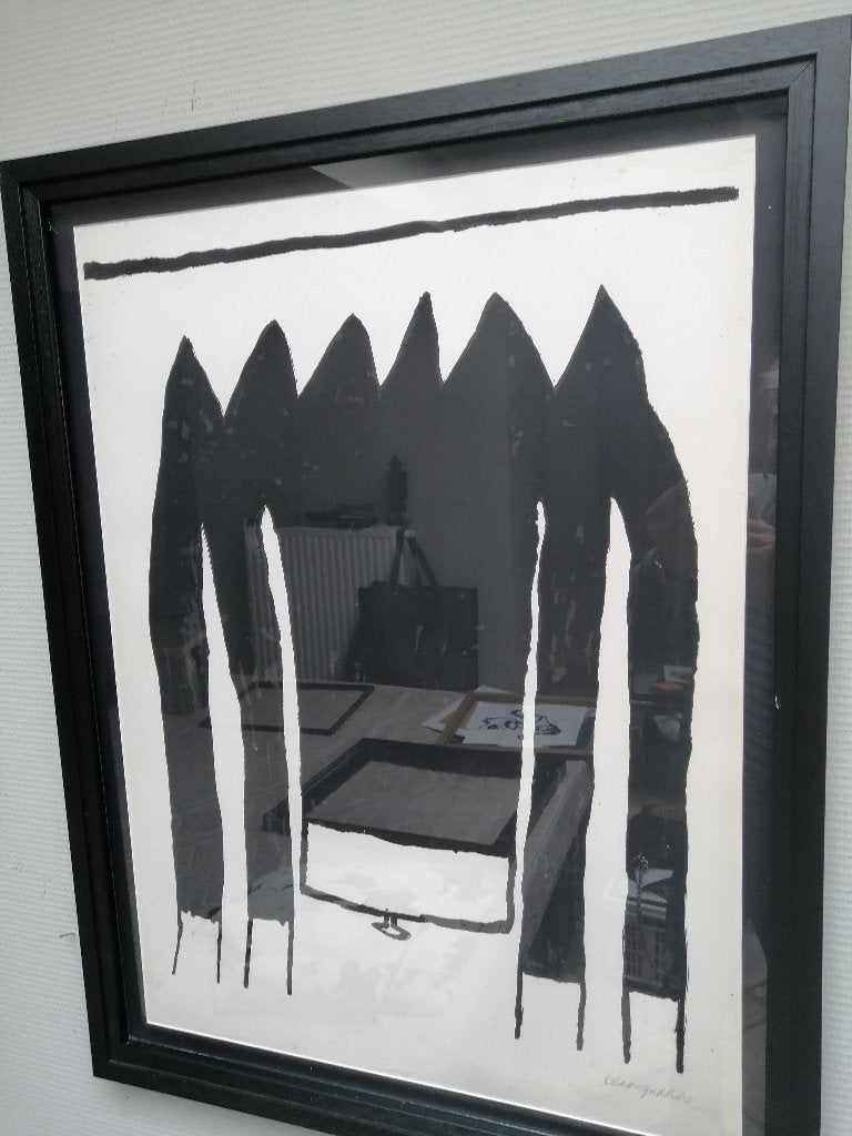 Origineel werk op papier van KLAAS GUBBELS, Antiek en Kunst, Acrylverf, Stilleven, Gelimiteerde oplage, Papier/karton