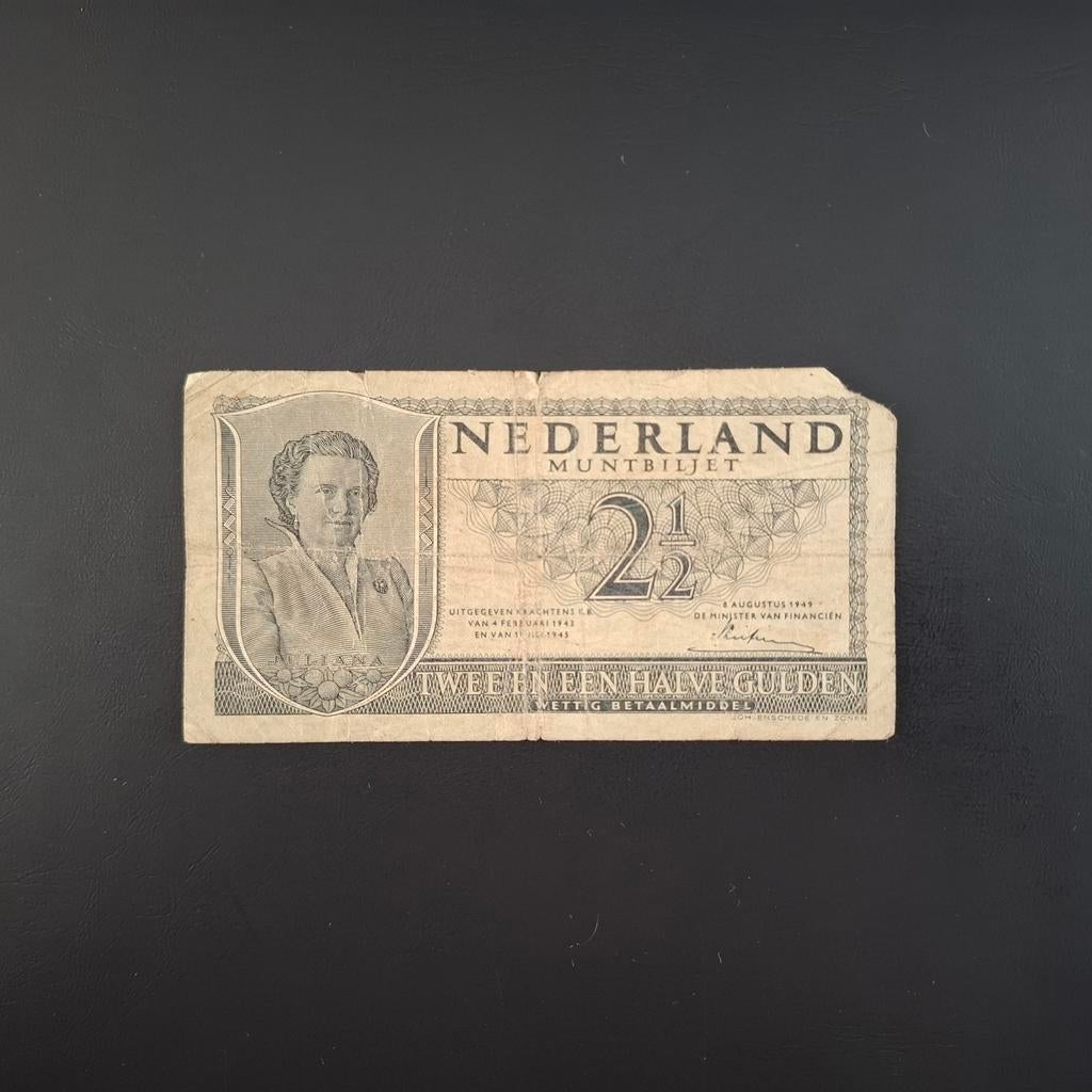 2 1/2 gulden Nederland #019, Verzenden, 2½ gulden, Los biljet