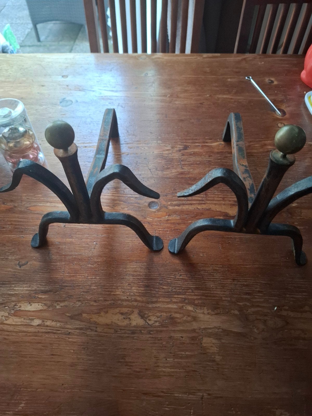 Vuurbokken haardijzers, Ophalen of Verzenden, Vrijstaande haard, Elektrische haard
