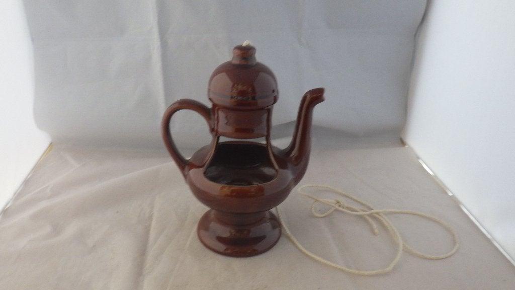 mooie bruine koffiepot als plantenhanger, Ophalen of Verzenden, Huis en Inrichting