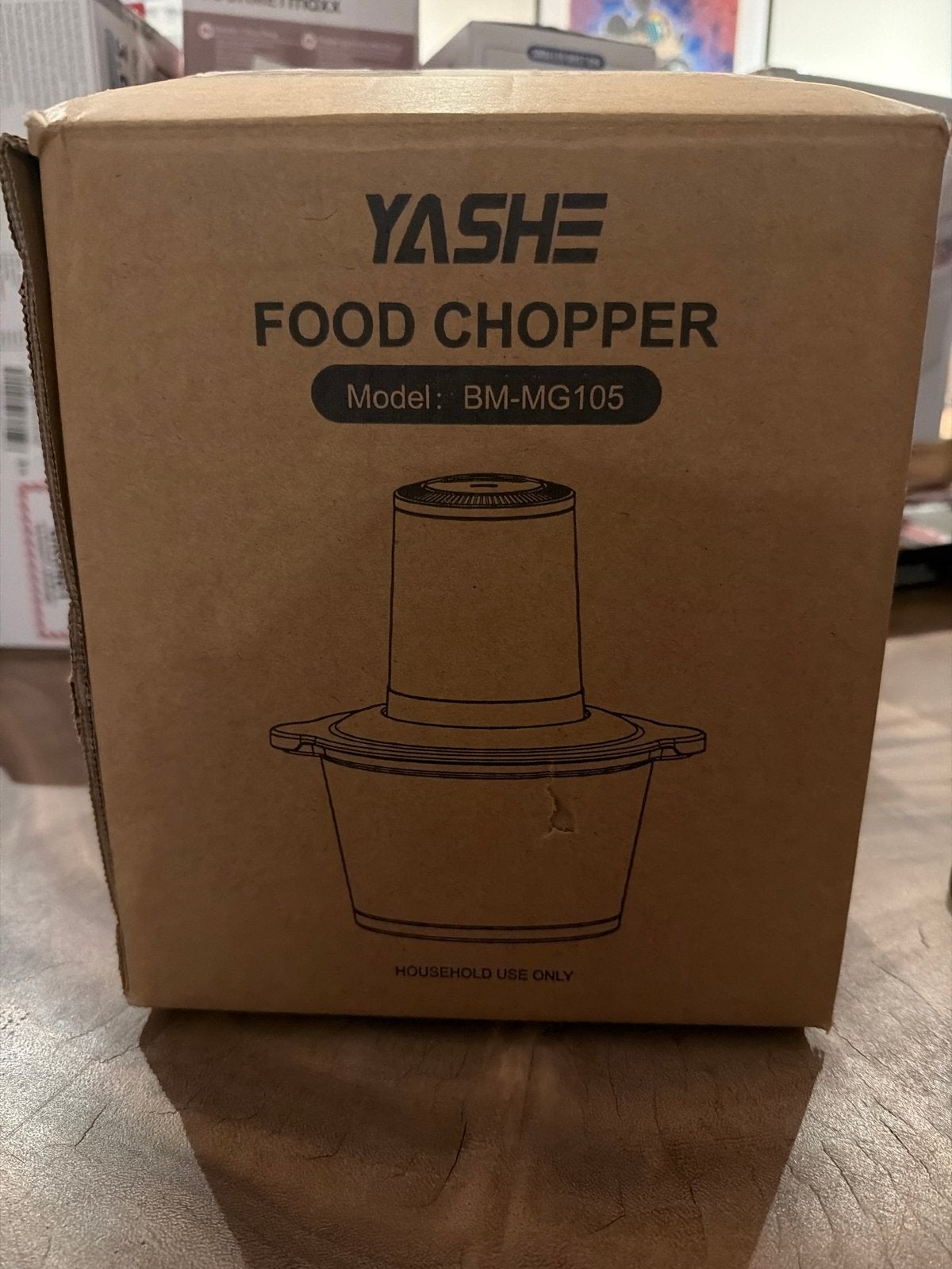YASHE Food Chopper BM-MG105 - Nieuw in doos, Witgoed en Apparatuur, Keukenmixers, 1 tot 2 liter, Ophalen of Verzenden, Nieuw, 1 snelheid