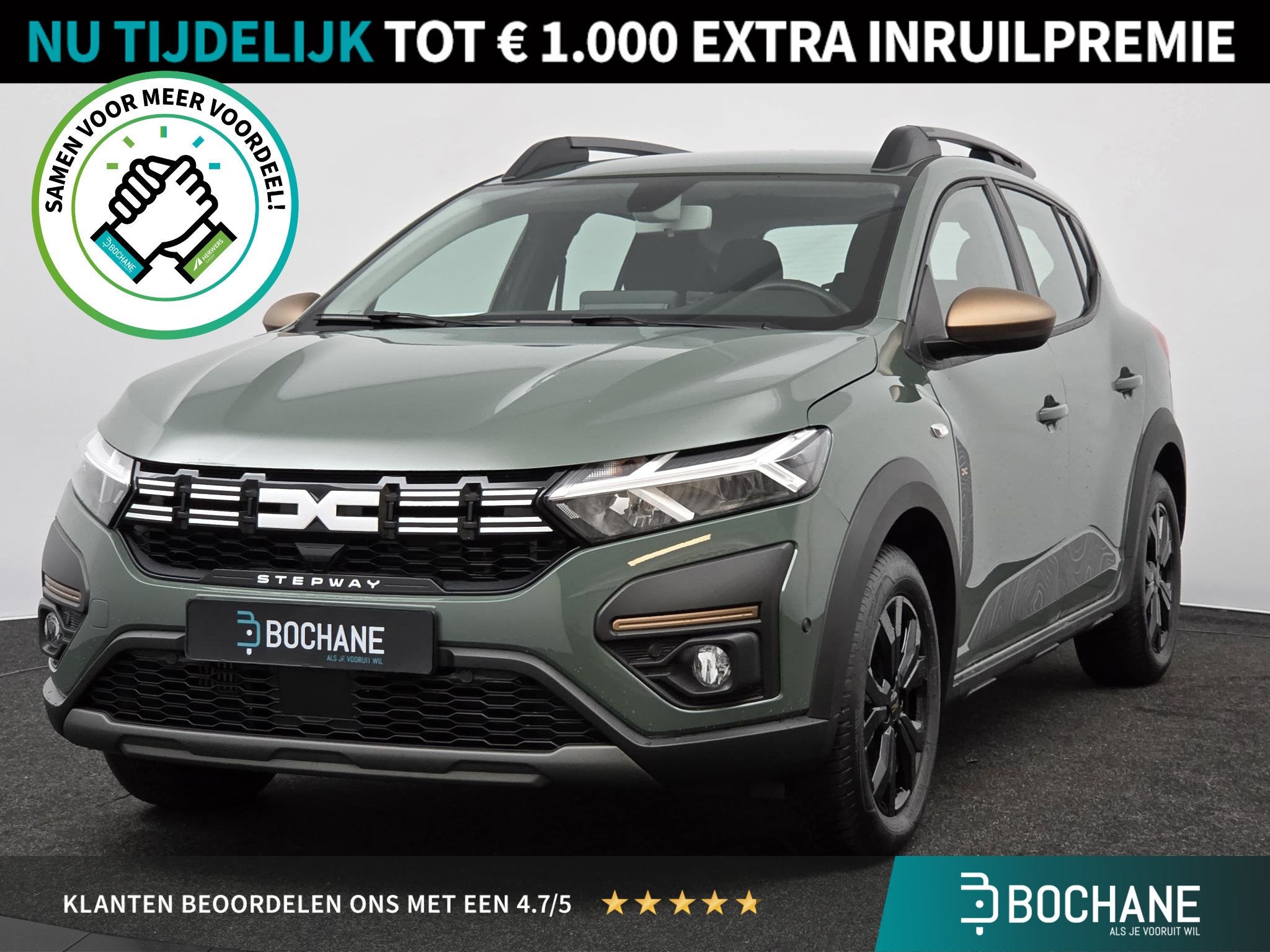 Dacia Sandero Stepway 1.0 TCe 90 Comfort | Navigatie | Stoel, Auto's, Stof, Met garantie (alle), 91 pk, 3 cilinders