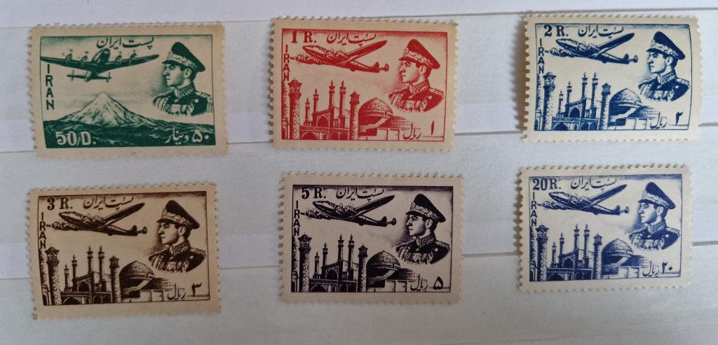 Iran 1953 Airmail Set I, Postzegels en Munten, Postzegels | Azië, Verzenden, Postfris, Midden-Oosten