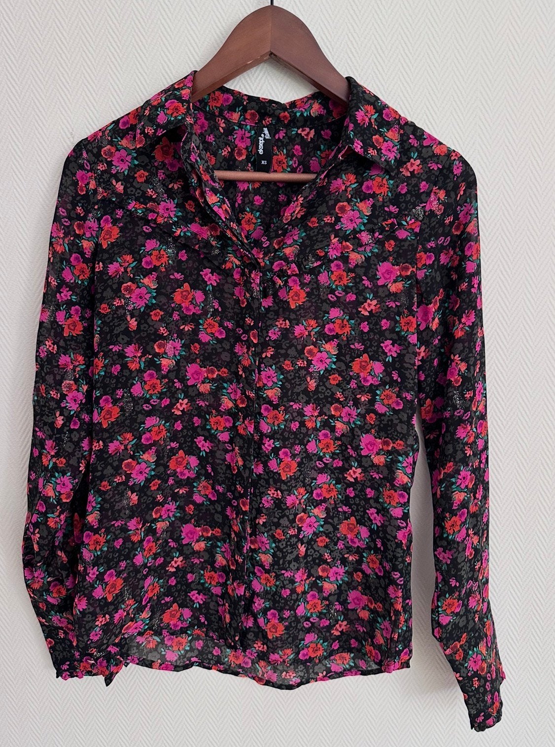 Eksept by Shoeby Nicolette van Dam blouse roze bloemen XS, Ophalen of Verzenden, Nieuw, Maat 34 (XS) of kleiner, Roze