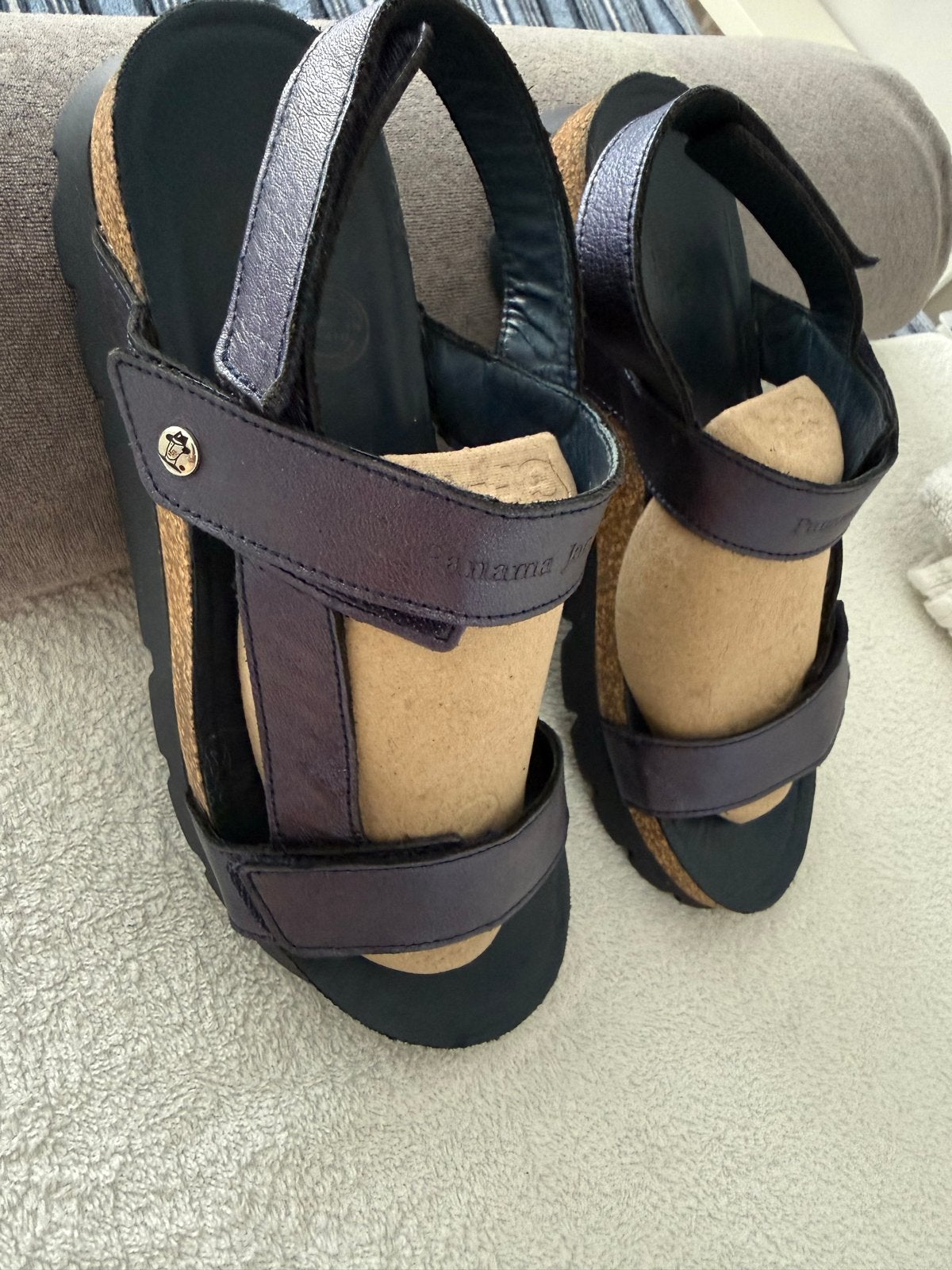 Nieuwe Panama Jack sandalen maat 40, blauw met subtiele glan, Blauw, Nieuw, Sandalen of Muiltjes, Ophalen of Verzenden