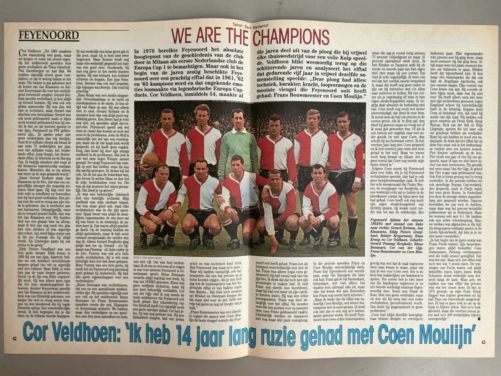 Voetbal artikel We are the Champions Feyenoord #2, Verzamelen, Ophalen of Verzenden, Knipsel(s)