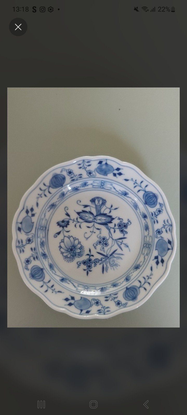 Meissen Zwiebelmuster Bord - 16 cm - 1e Keus, Antiek en Kunst, Ophalen