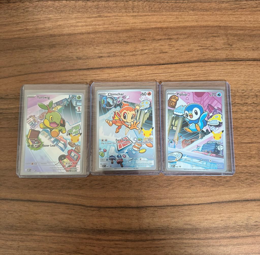 Pokémon Kaarten Turtwig, Chimchar, Piplup (First Partner), Ophalen of Verzenden, Nieuw, Meerdere kaarten