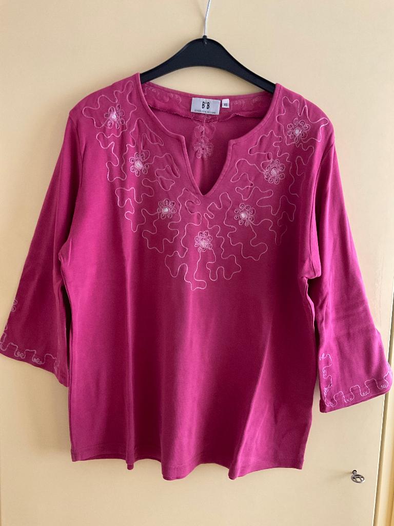 T-shirt, Ophalen, Paars, Maat 42/44 (L), Zo goed als nieuw
