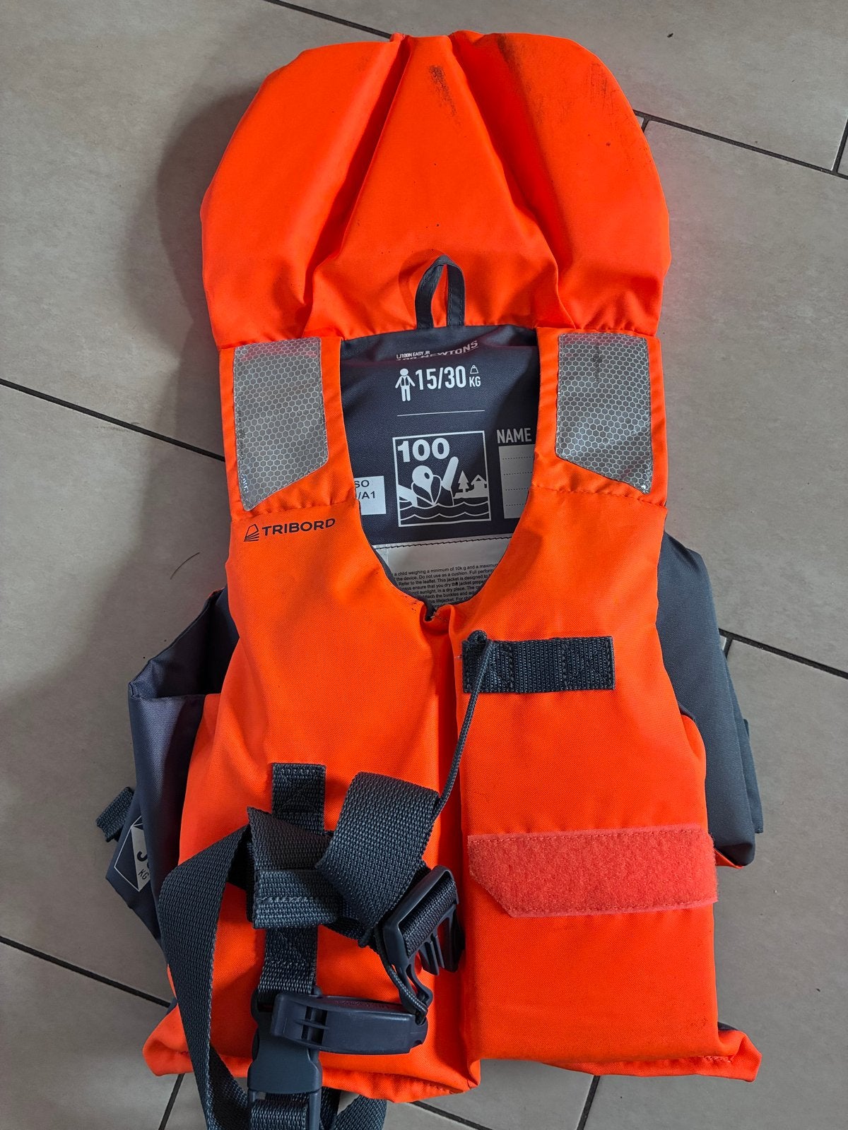 Tribord zwemvest 15-30 kg - Oranje, Ophalen, Gebruikt, Kind, Reddingsvest of Zwemvest