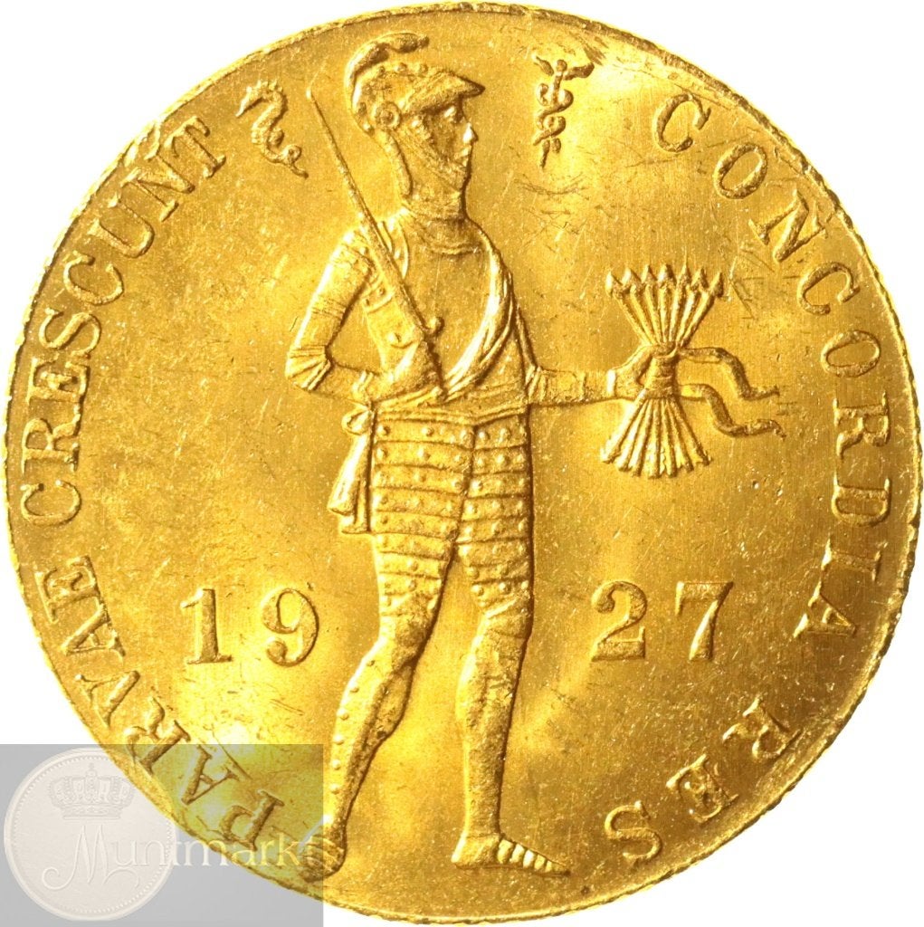 Nederland - Gouden dukaat 1927, Koningin Wilhelmina, Losse munt, Goud, Overige waardes