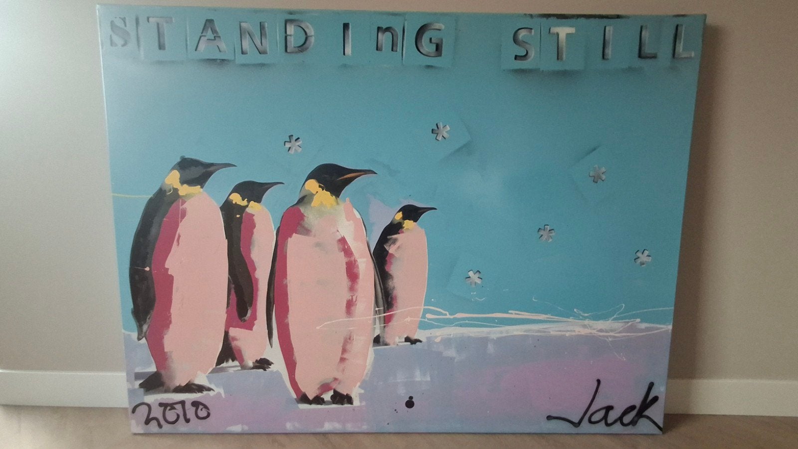 Modern schilderij 'Standing Still' (120x160cm)van Jack, Ophalen, Acrylverf, Gesigneerd, Dieren