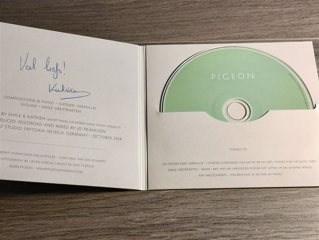Katrien Verfaillie - Pigeon [Digisleeve] Gesigneerd, Ophalen of Verzenden, Classicisme, Zo goed als nieuw, Kamermuziek